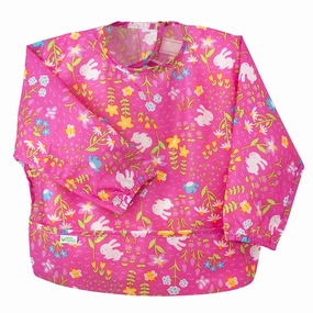 I Play Green Sprouts Easy-Wear Long Sleeve Bib (Single) Pink Low - cost