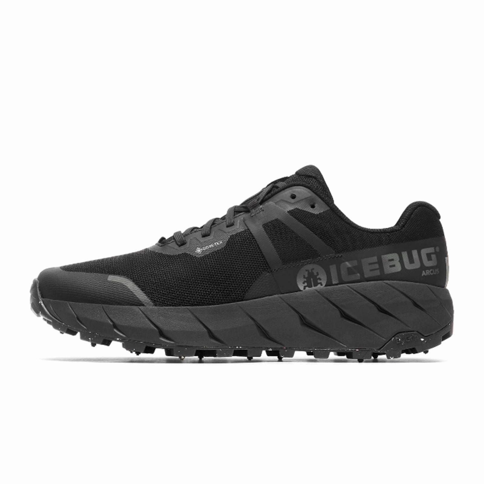 Icebug Arcus BUGrip GTX Hiking Shoe (Women) - True Black with Studs Side Gusset
