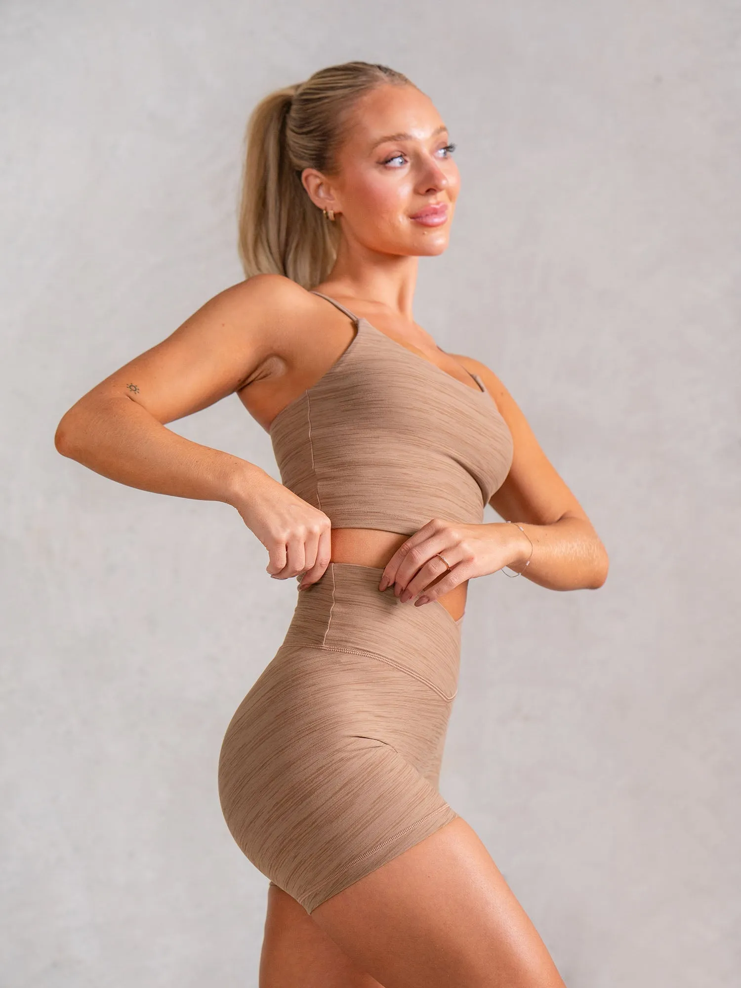 LightweightLayeringSystem Abrasion Resistant Surface Icon Tank Bra - Mocha Marl