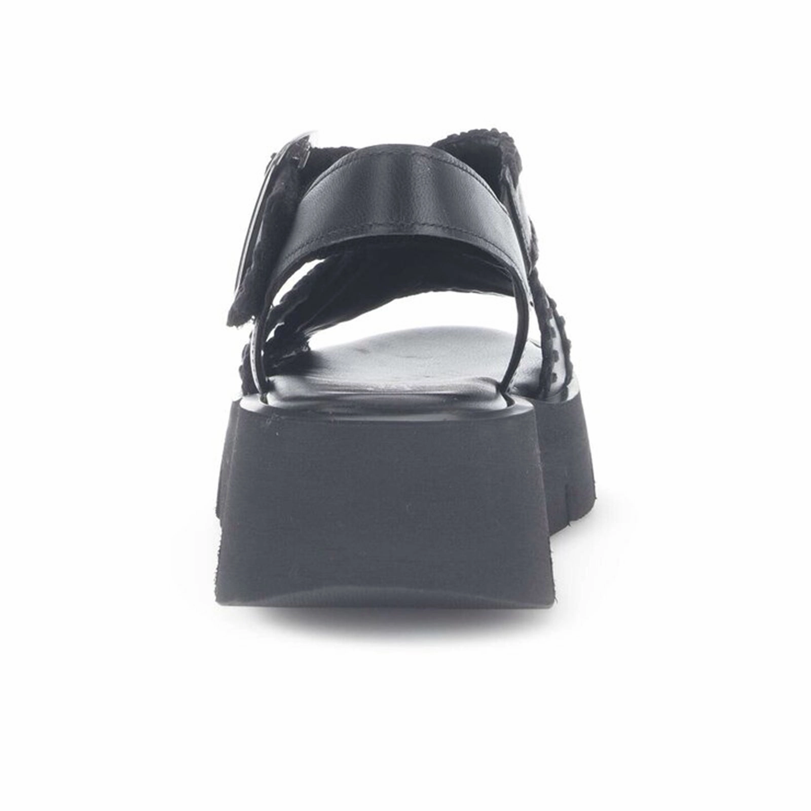 Gabor 751 Stitch Platform Backstrap Sandal (Women) - Lamm Nappa/Schwarz cushioned collar