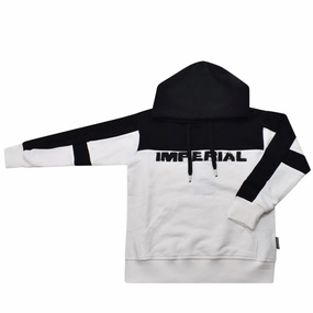 Soft kids' fabrics Velvet outfits for children Imperial Kids Black White Hoodie - 8Y