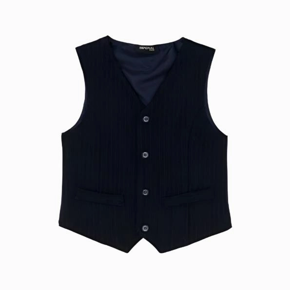 Imperial Kids Boy Vest - Navy Blue zippered Little girl