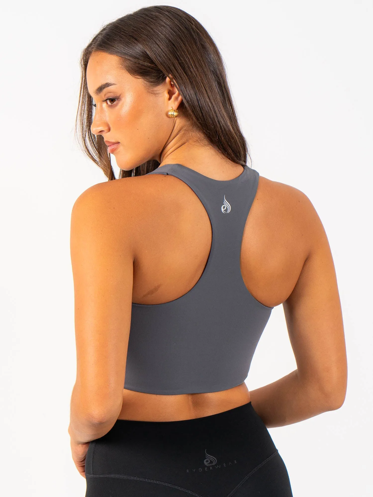 Extra Padding Option Durable Support NKD Sports Bra - Charcoal