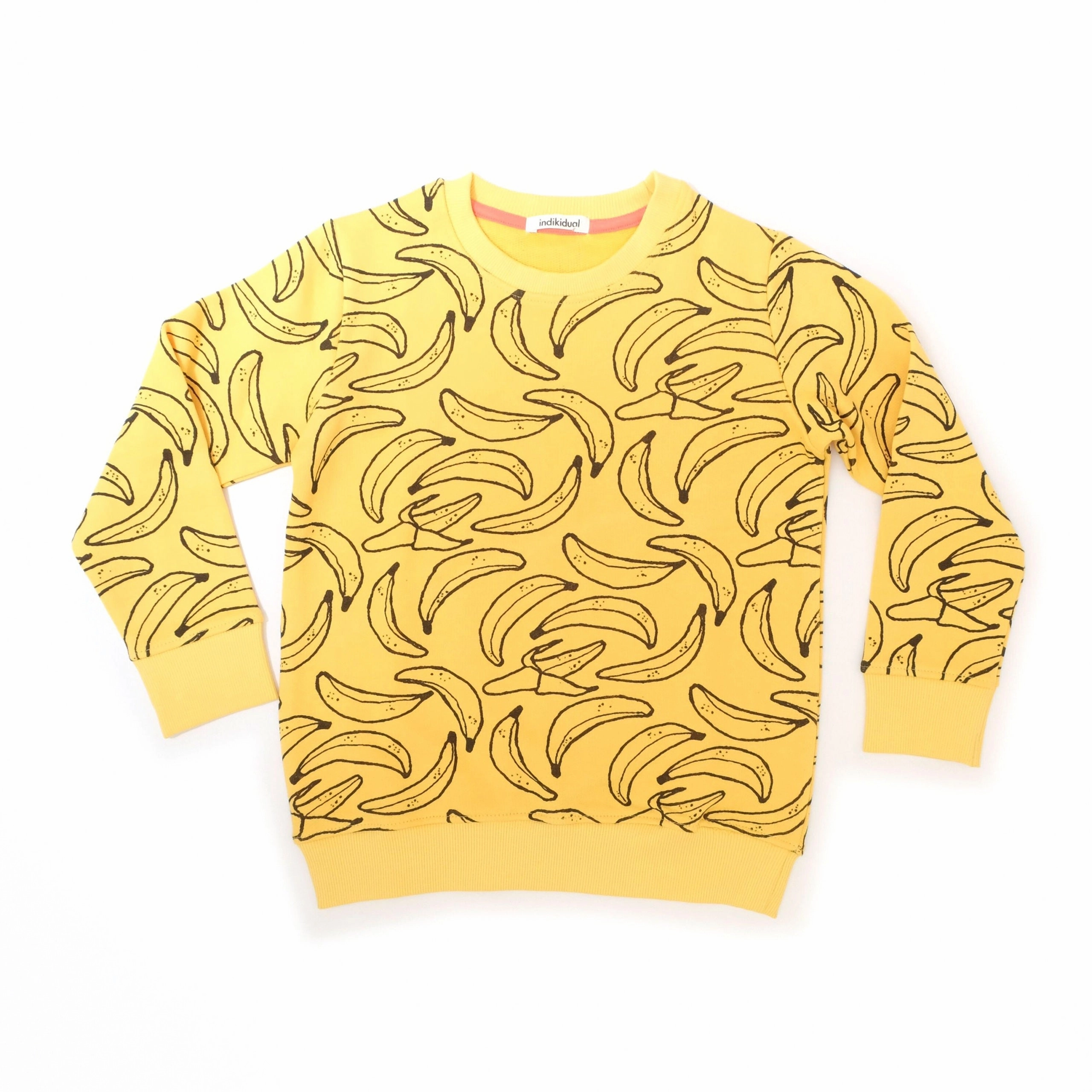 indikidual Kids PLANTAIN Sun / Banana Sweatshirt - Yellow Fall Bowed