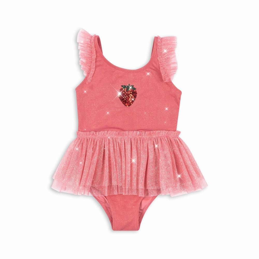 Bowed Youngsters' outfits Konges Sloejd Kids Amandine Swimsuit - Rapture Rose