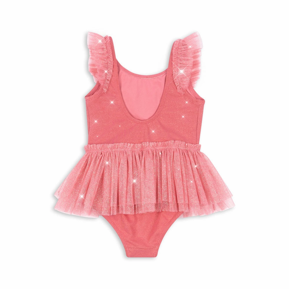 Anti - Bacterial Basketball wear for kids Konges Sloejd Kids Amandine Swimsuit - Rapture Rose
