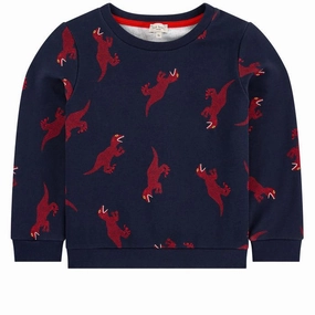 Paul Smith Kids Red Dino Sweatshirt in Blueberry Youngsters' outfits Bowed