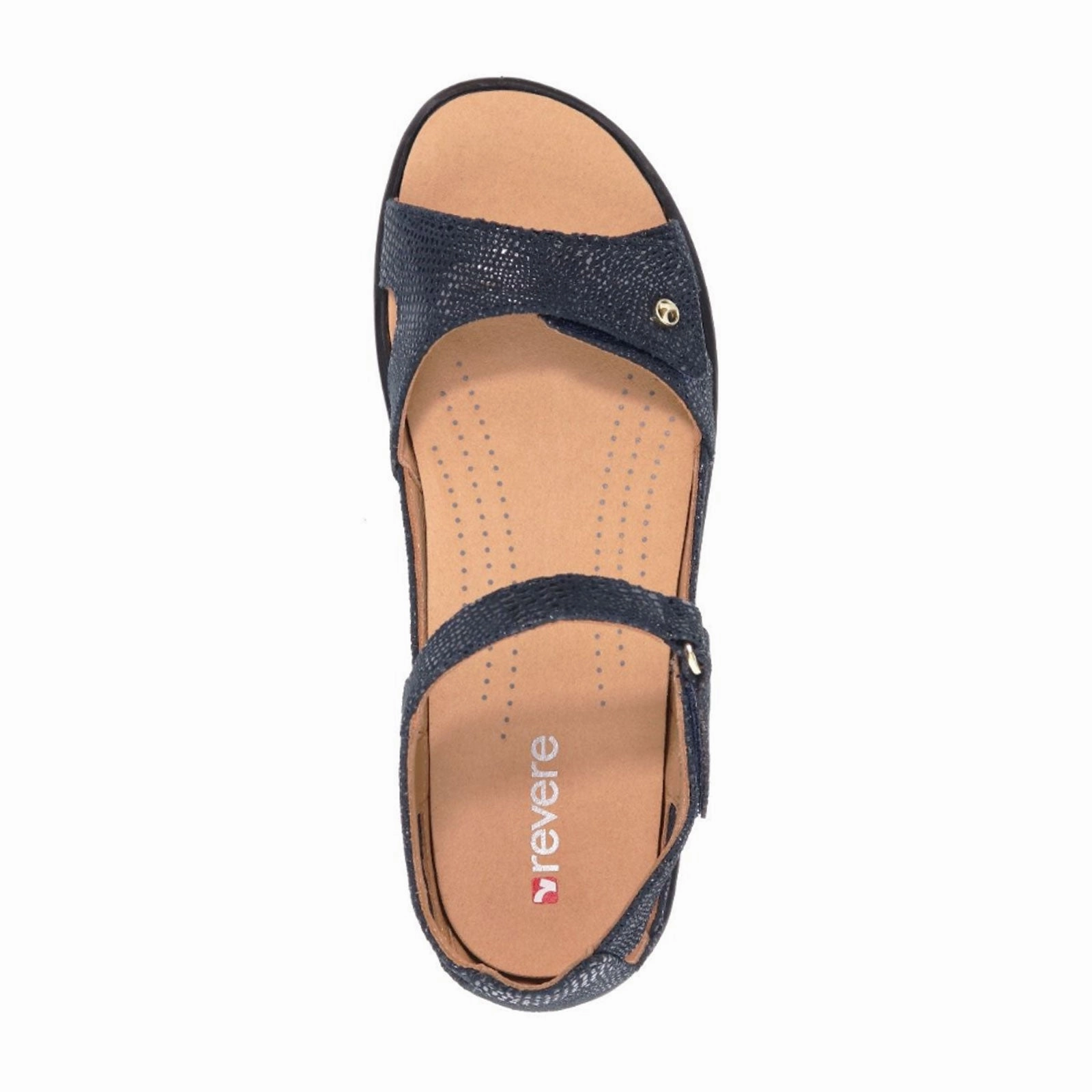 Cozy Sandal Step Revere Portofino Backstrap Sandal (Women) - Navy Lizard