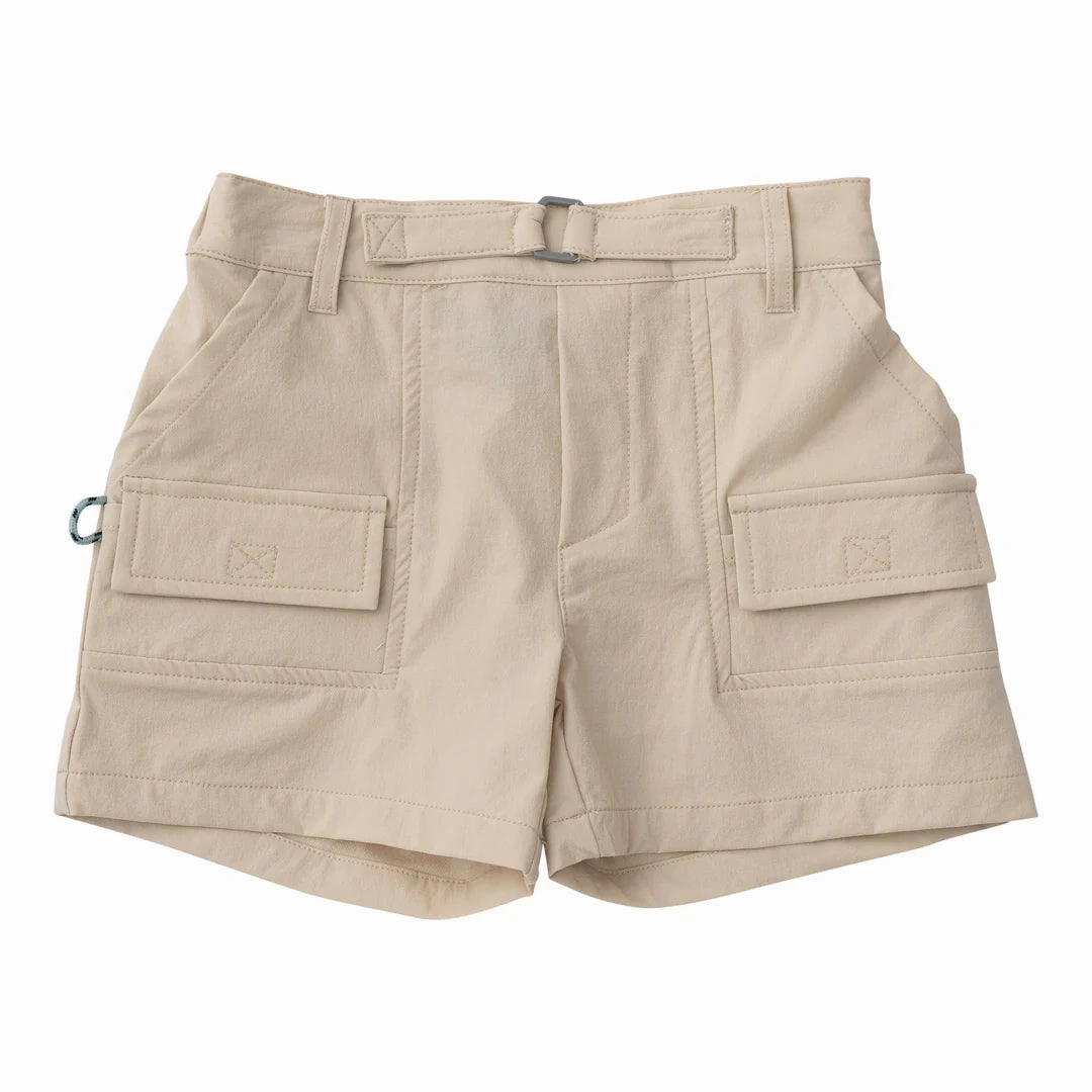 zippered Running clothes for children Inshore Performance Short - Khaki