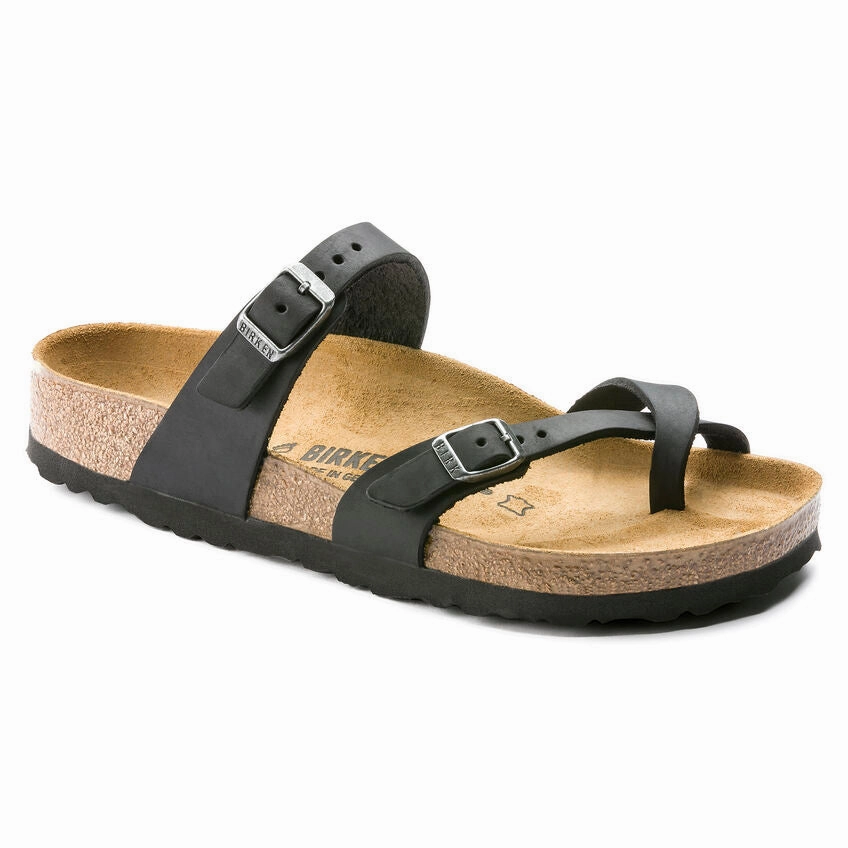 StablePlatform Birkenstock Mayari Black Oiled Leather