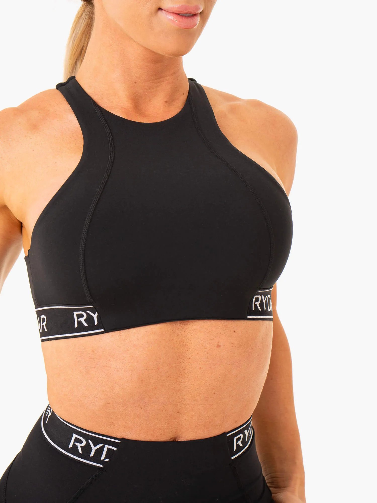 Level Up High Impact Sports Bra - Black Matching Set