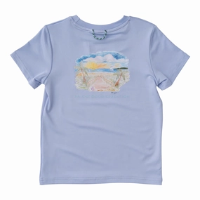 vintage Pro Performance Sweet Lavender Fishing Tee - Beach Art