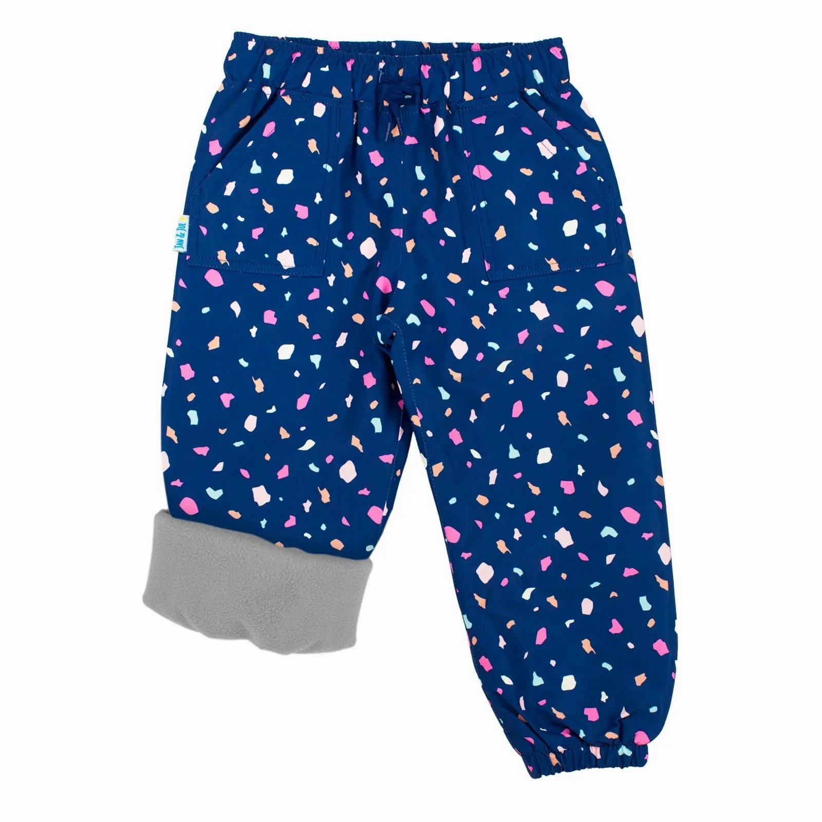 Little ones' wear Jan & Jul Kids Cozy-Dry Rain & Snow Pants - Terrazzo