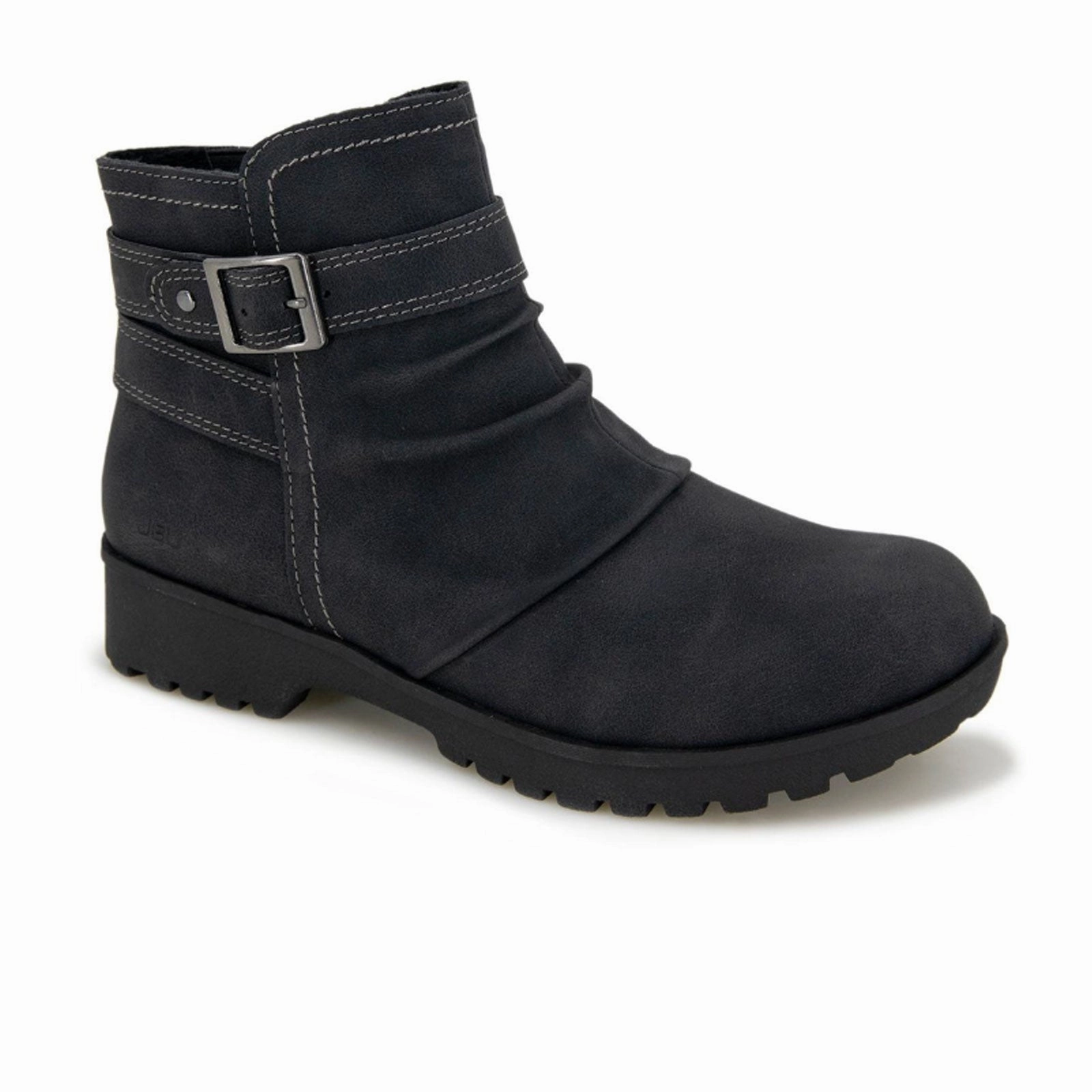 JBU Betsy Water Resistant Ankle Boot (Women) - Black Heel Smooth