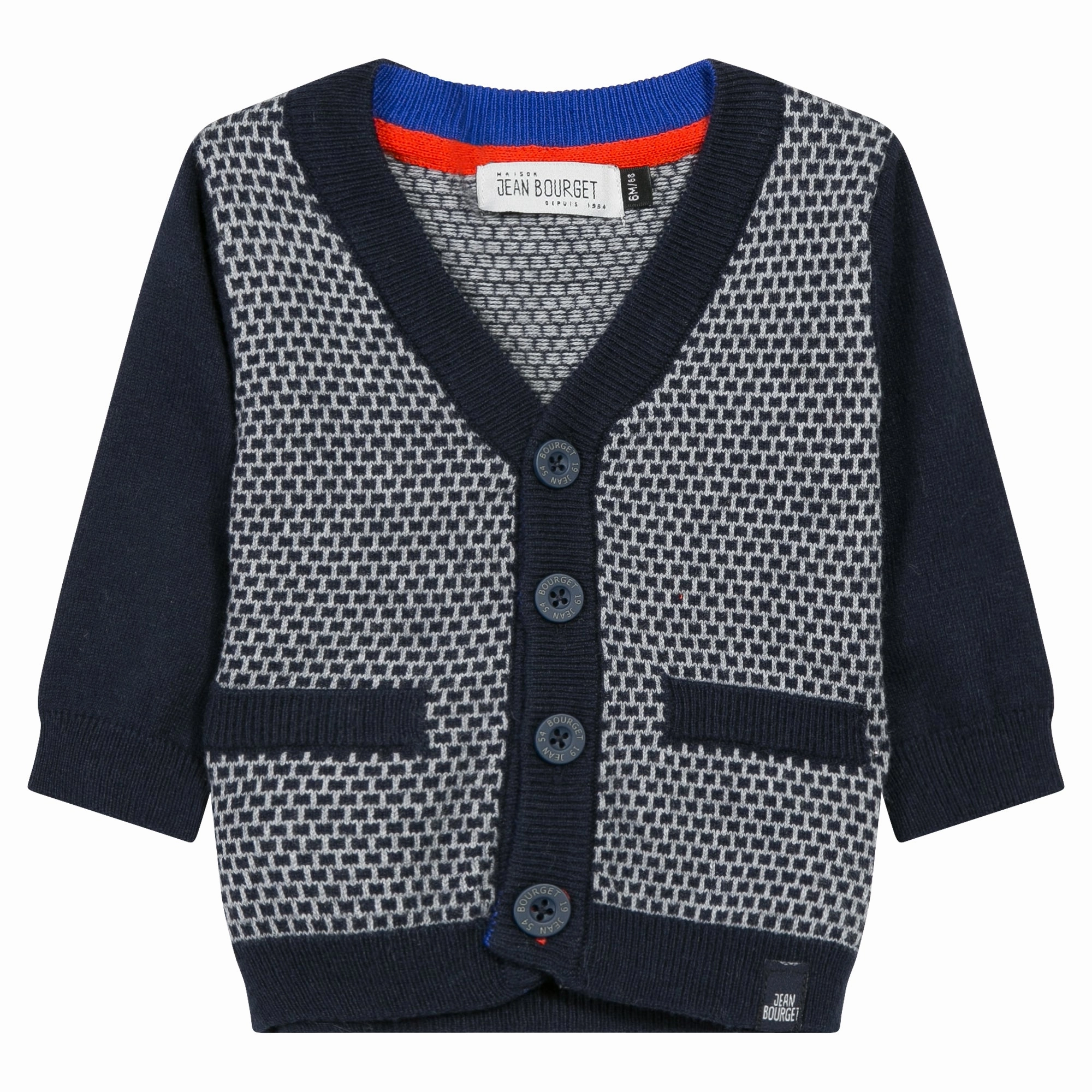 Scout wear for children Summer kids' apparel Jean Bourget Kids Boys Fleece Cardigan Sweaters in Marine Navy