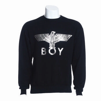 High contrast kids' outfits Silk BOY LONDON Silver Eagle Boy Logo Sweatshirts