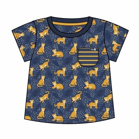 Jojo Maman Bebe Kids Boy's Cheetah Print T-Shirt Glittery kids' wear