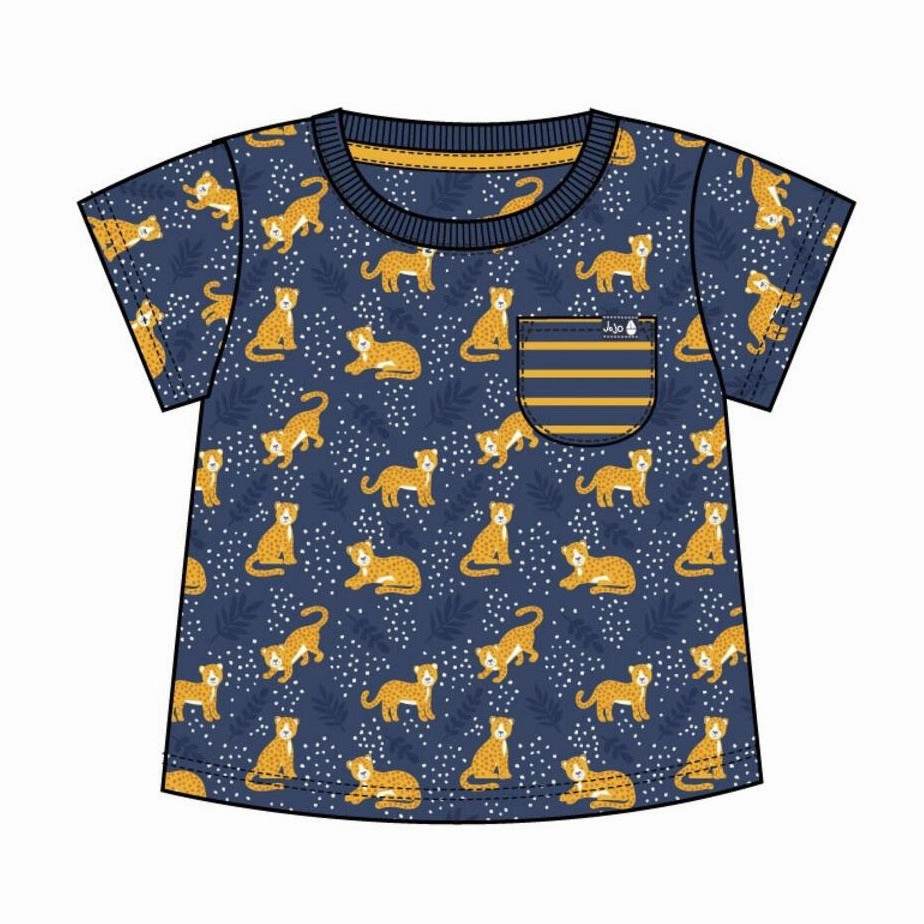 Jojo Maman Bebe Kids Boy's Cheetah Print T-Shirt Easy care kids' outfits Functional