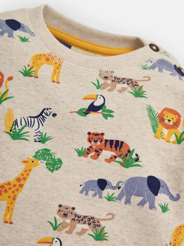 Jojo Maman Bebe Kids Safari Print Sweatshirt Unisex kids' clothing children