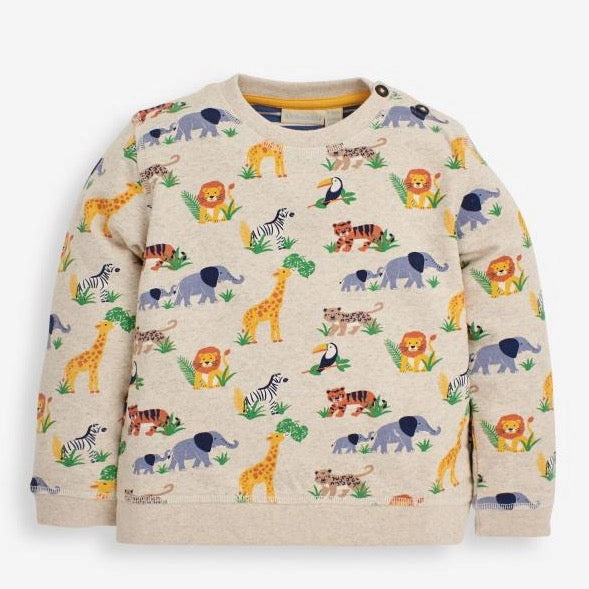 Line - dry Jojo Maman Bebe Kids Safari Print Sweatshirt