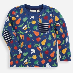 Jojo Maman Bebe Kids Vegetables Printed Top Tumble - dry