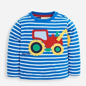 Yoga wear for children Jojo Maman Bebe Tractor Arm Applique Top