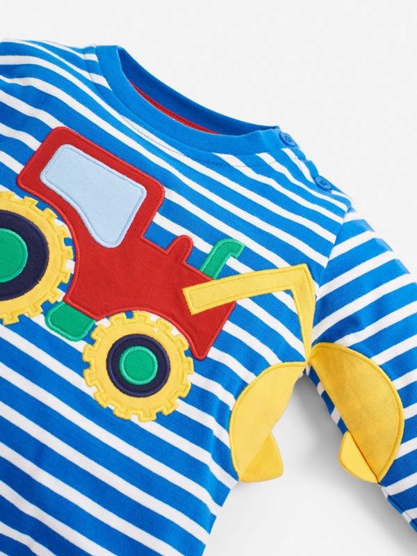 fade - resistant Jojo Maman Bebe Tractor Arm Applique Top