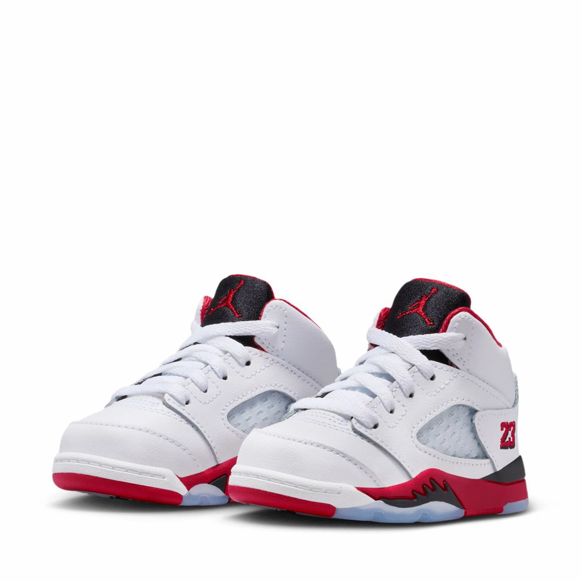 Jordan 5 Retro 'Fire Red' (TD) - White/Fire Red Soft Insole Shoes