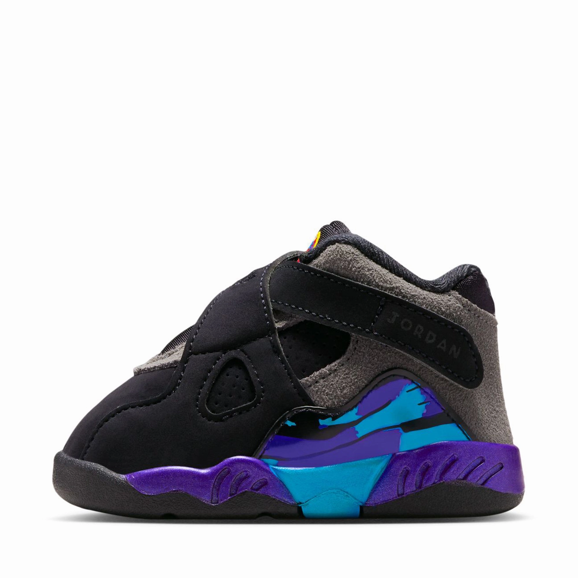 Easy Life Jordan 8 Retro 'Aqua' (TD) - Black/Multi