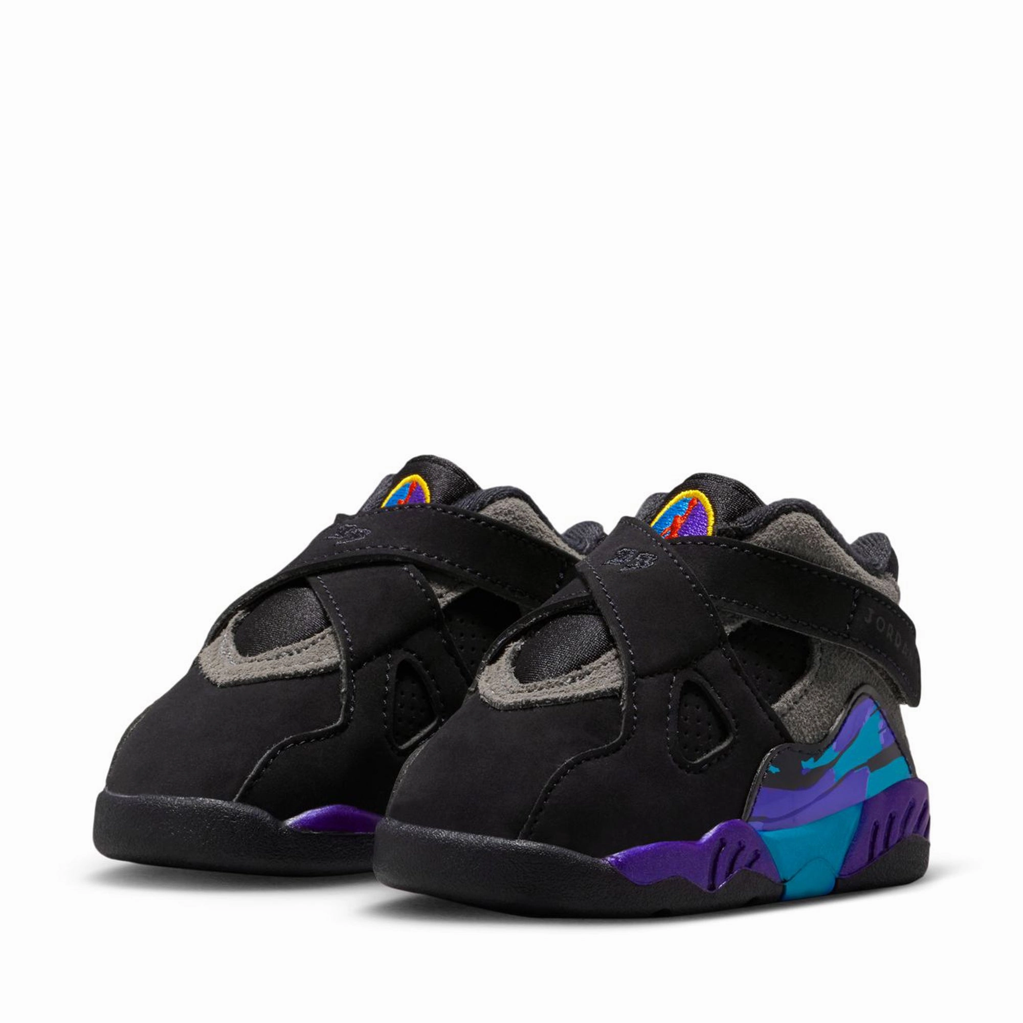 Food Market Jordan 8 Retro 'Aqua' (TD) - Black/Multi