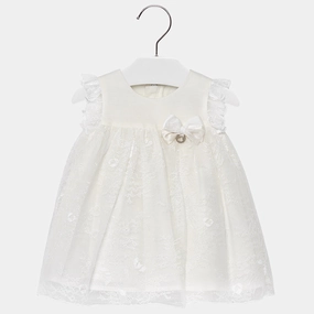 lovely Mayoral 1909-15 Kids Baby Girl Flared Lace Dress