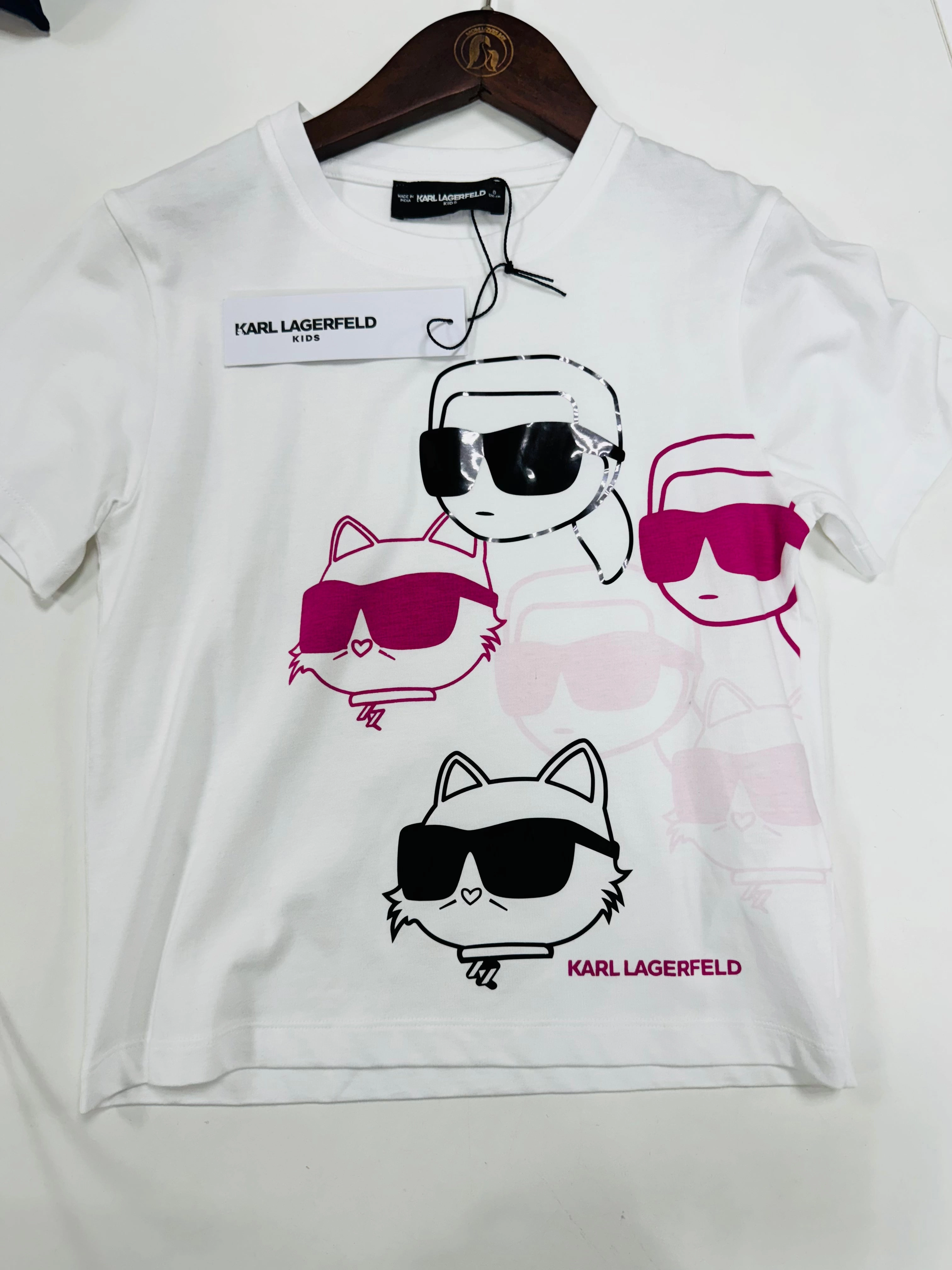 Karl Lagerfeld Kids Logo Printed T-Shirt - 8Y Low - heat dry