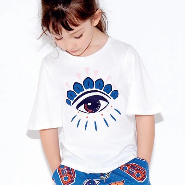 Kenzo Kids Fabiana Tee Shirt in Optic White Pre - teen