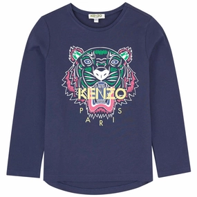 Low - heat dry Tumble - dry Kenzo Kids Tiger long sleeve Tee