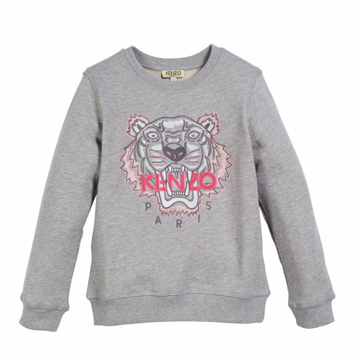 Youngsters' outfits Travel wear for children Kenzo Kids Tiger SweatShirt in Marl Grey