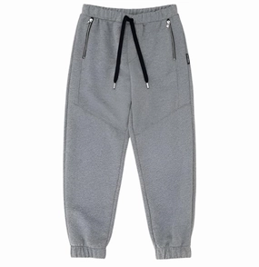 Imperial Kids Double Zipper Pants in Grey Dark colored kids' apparel