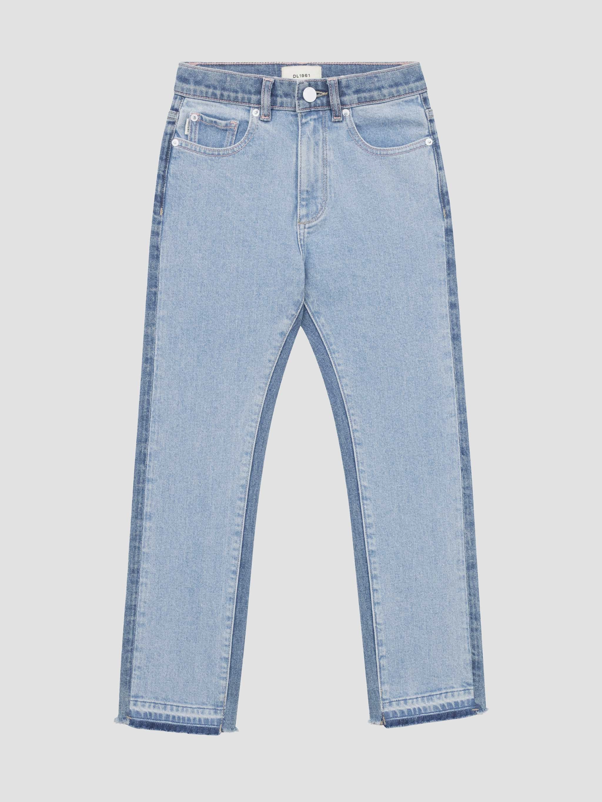 Laced Beaded kids' apparel Emie Straight: High Rise - Fountain Blocked