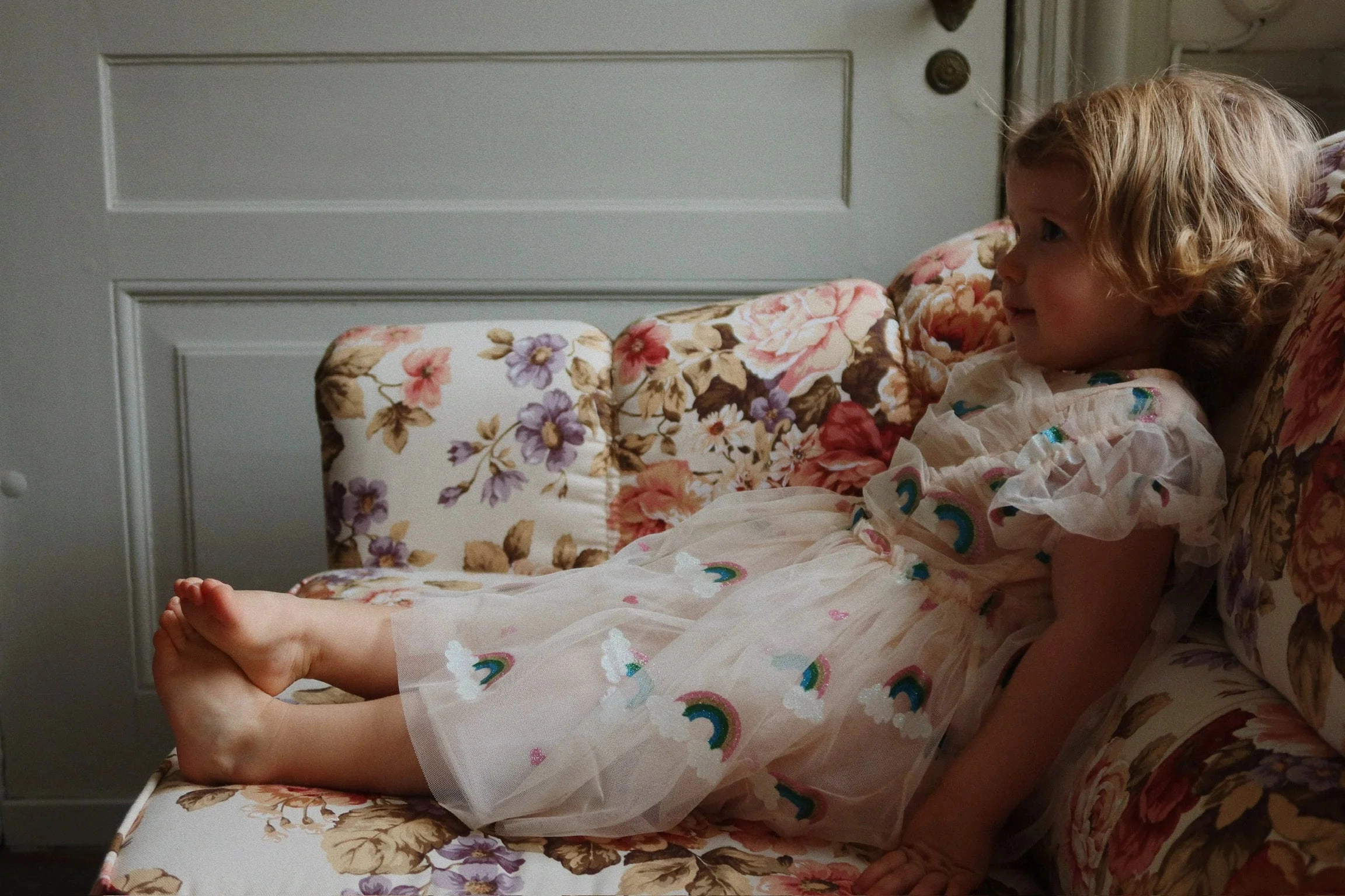 Konges Sloejd Kids Girls Tullie Dress - Rainbow Glitter hypoallergenic