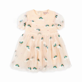 Konges Sloejd Kids Girls Tullie Dress - Rainbow Glitter Angelic