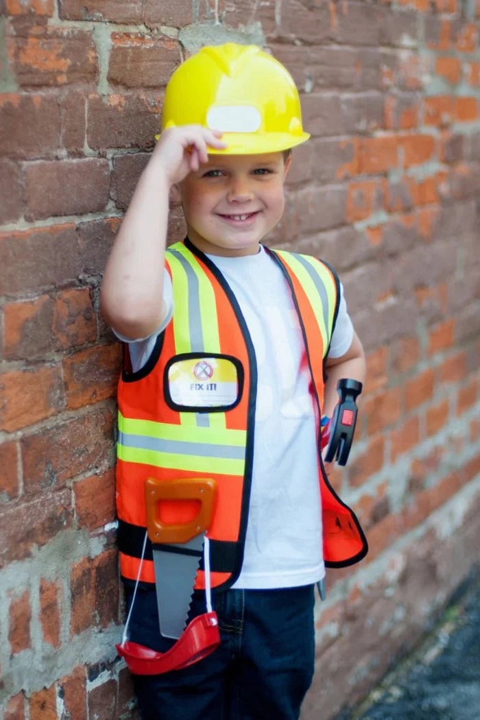 Kids Costume Construction Worker with Accessories Outdoor kids' clothing