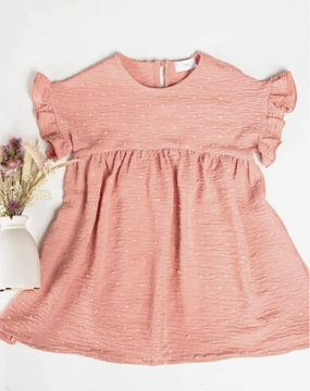 Kids Woven Swiss Dots Babydoll Mini Dress absorbent slim