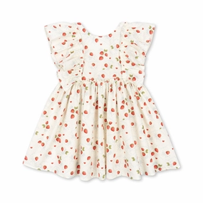 Machine washable kids' clothes Konges Sloejd Kids EVIA BOW DRESS - Marmalade