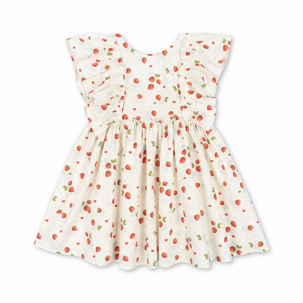Machine washable kids' clothes Konges Sloejd Kids EVIA BOW DRESS - Marmalade