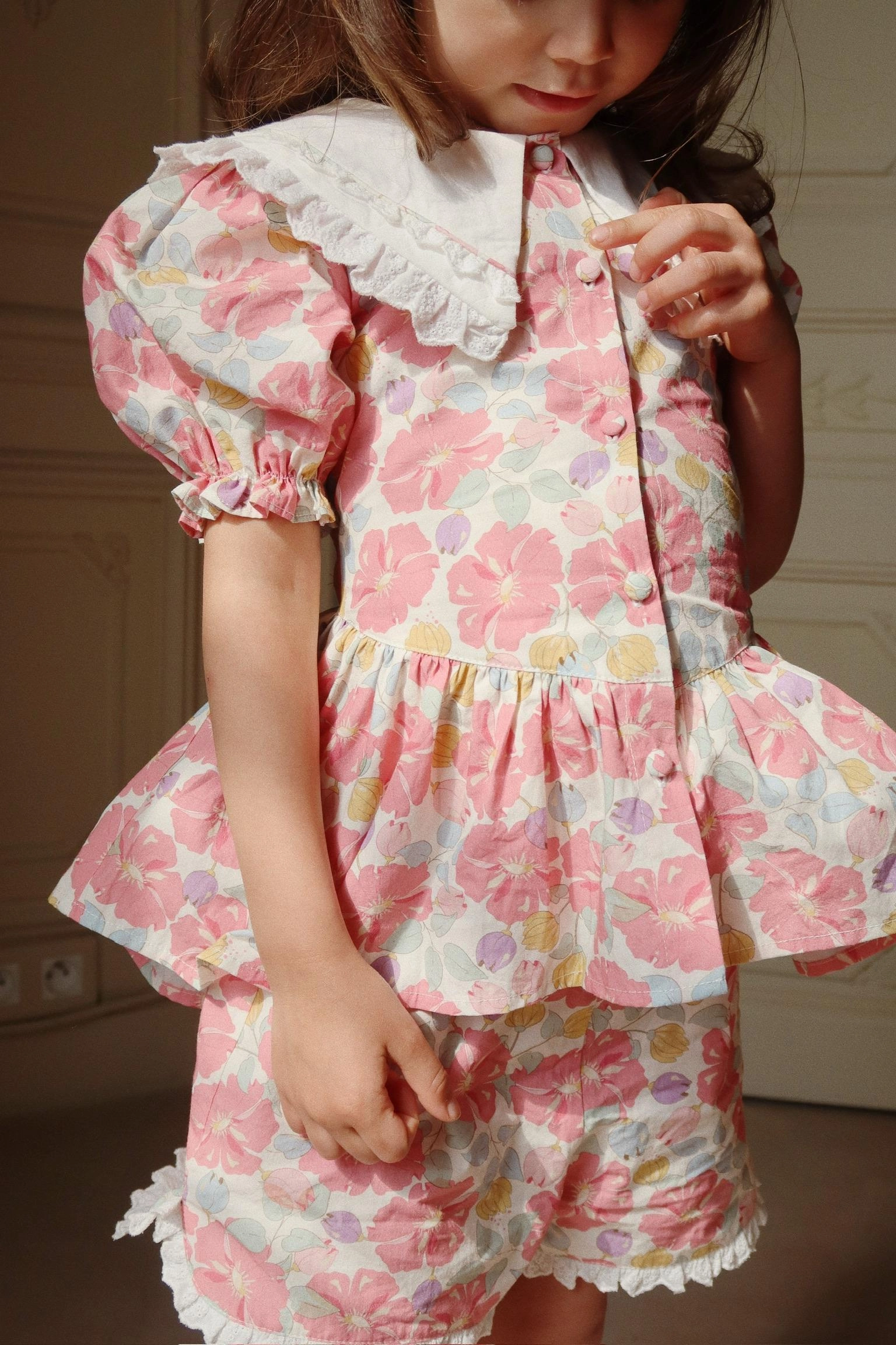 Konges Sloejd Kids Girls Coeur Shorts Gots - Fleur Anglaise Footwear Large