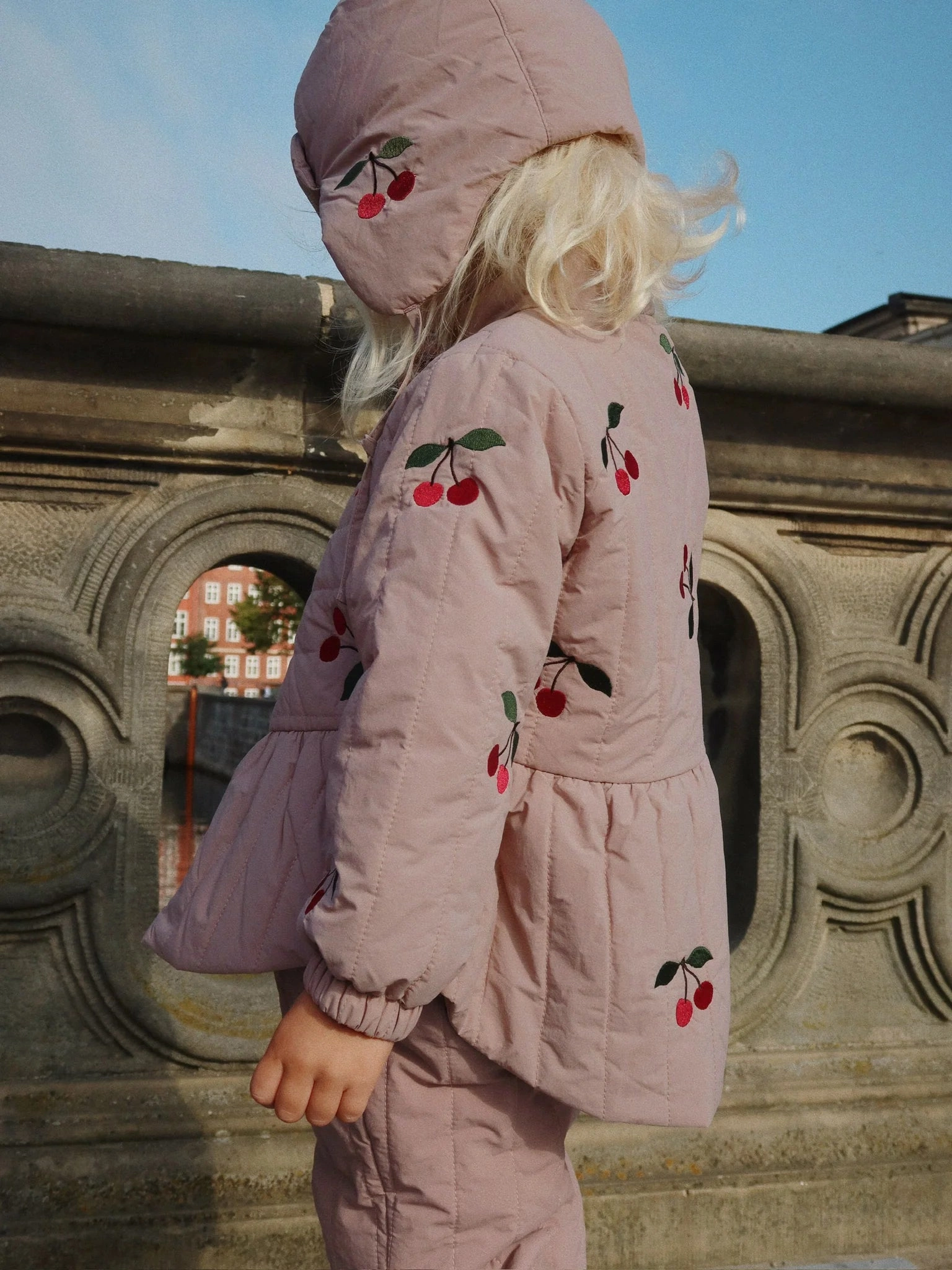 Multicolor Konges Sloejd Kids Girls JUNA Bomber Jacket - Twilight Mauve