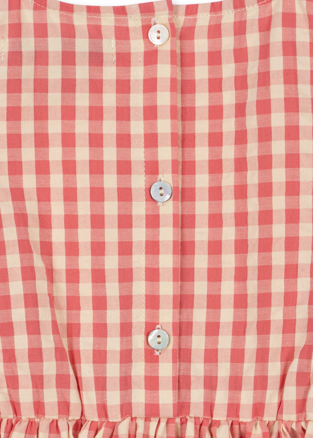 Edgy Playful Konges Sloejd Kids Kim Frill Dress Gots - Flamingo Plume Check