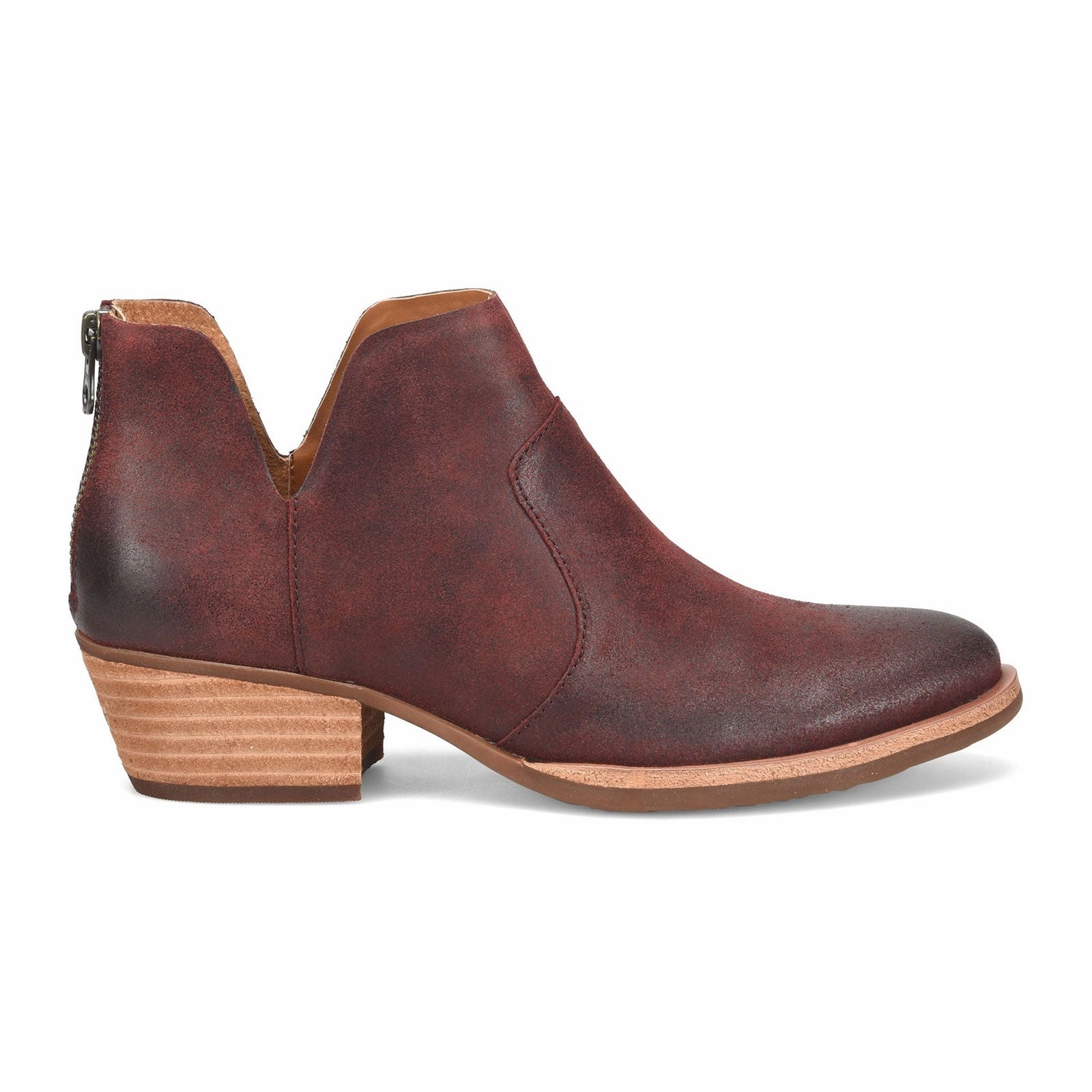 Kork-Ease Skye Heeled Ankle Boot (Women) - Dark Red Harbor Lights Cool Dash