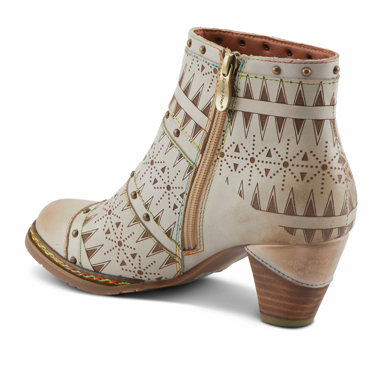 L'Artiste Niobe Heeled Ankle Boot (Women) - Beige Multi True Power Tassel Keeper