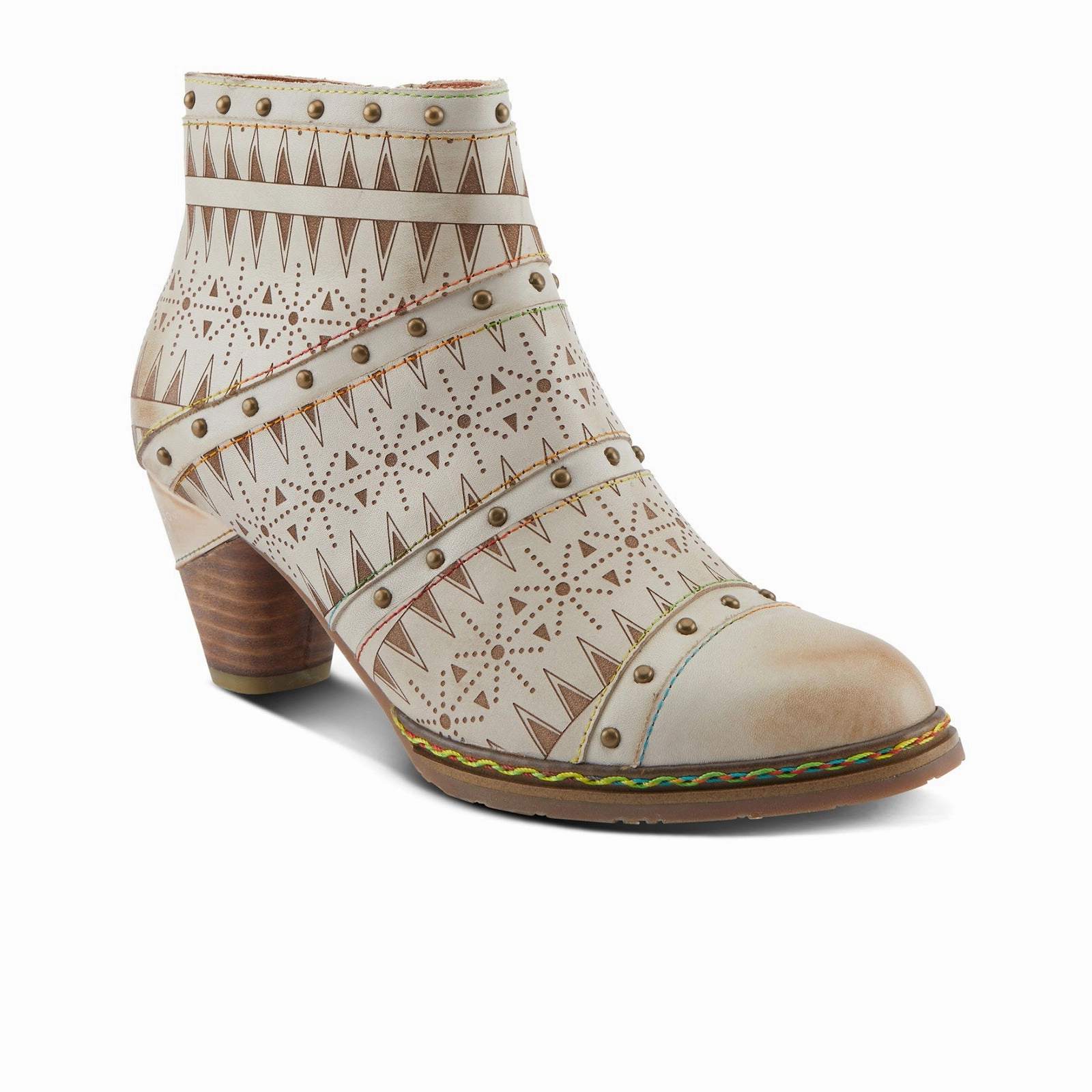 Urban Ready Free Path Lane L'Artiste Niobe Heeled Ankle Boot (Women) - Beige Multi