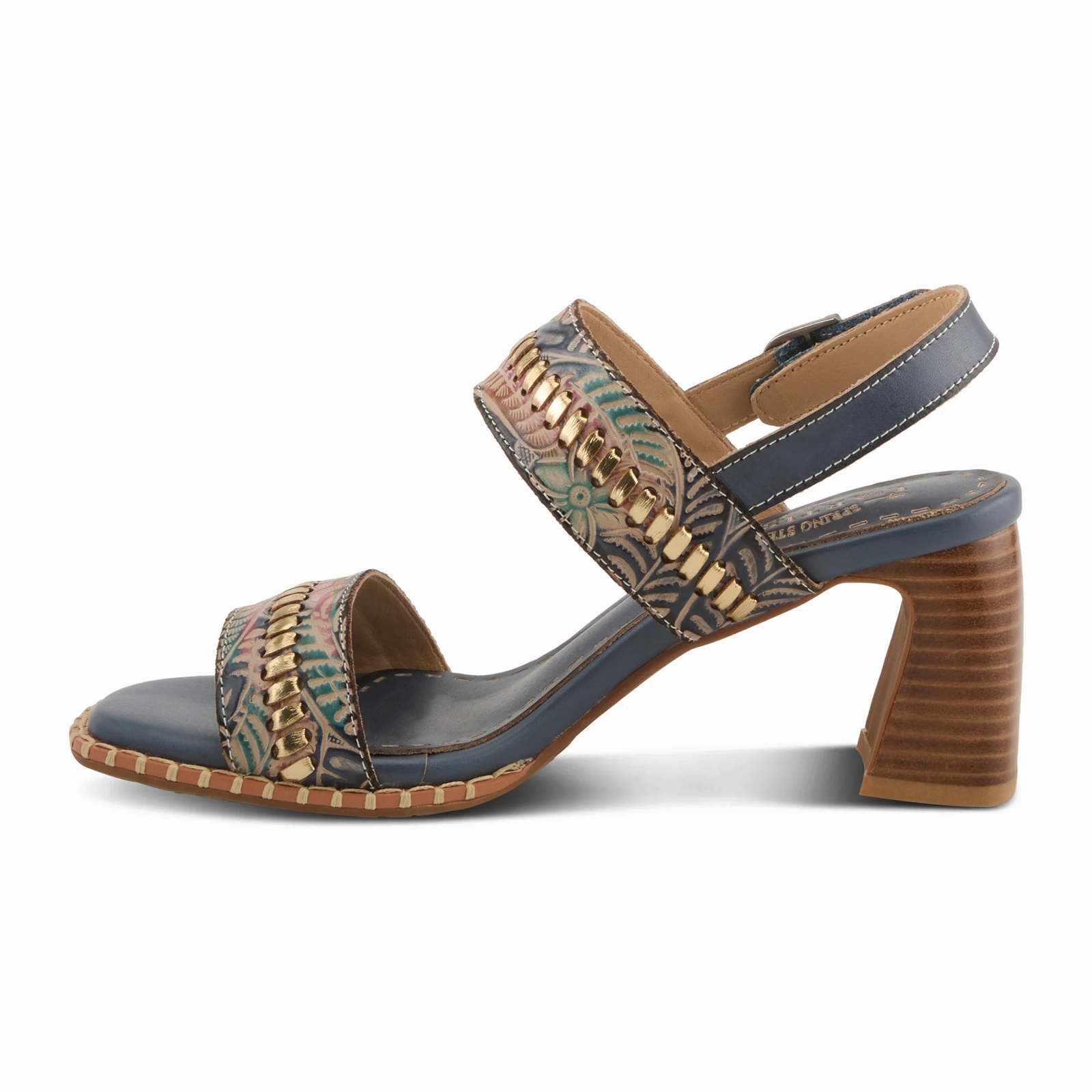 Relax Mode Comfortable for trail running L'Artiste Starstud Wedge Sandal (Women) - Blue Multi